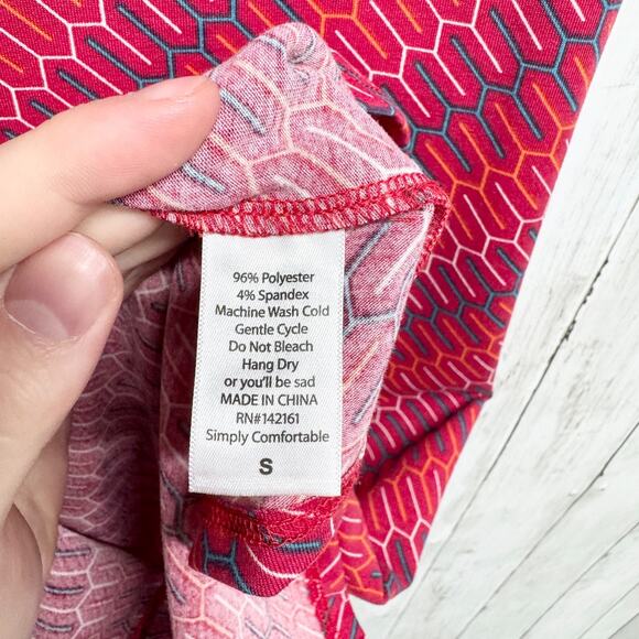 New Lularoe Dress Women Size Small Julia Geometric Print Round Neck Short Sleeve - Picture 6 of 8